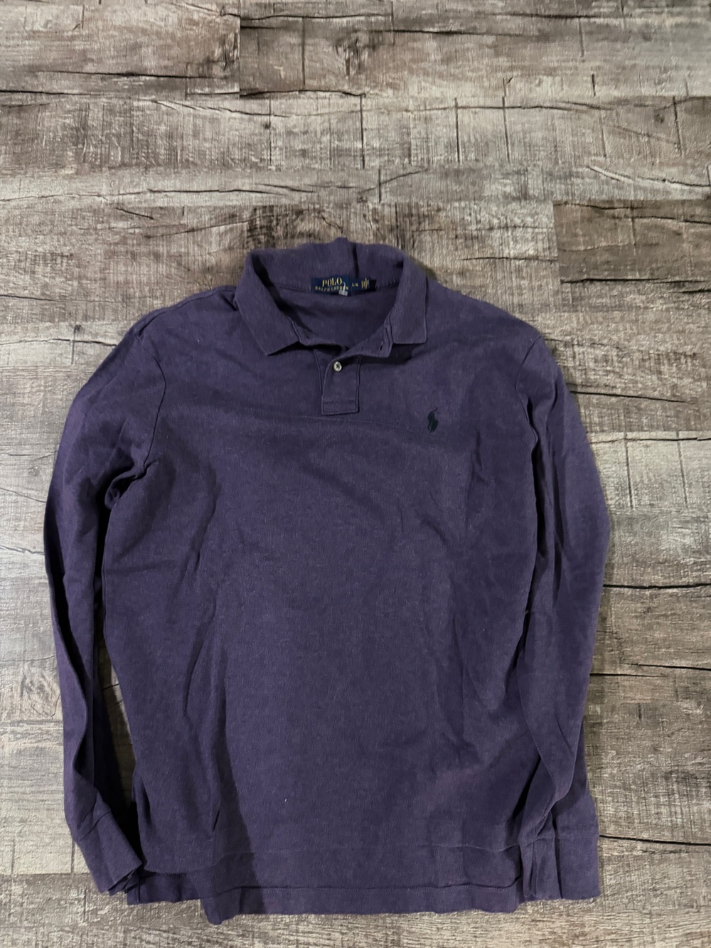 Polo by Ralph Lauren Deep Purple Long-Sleeve Polo